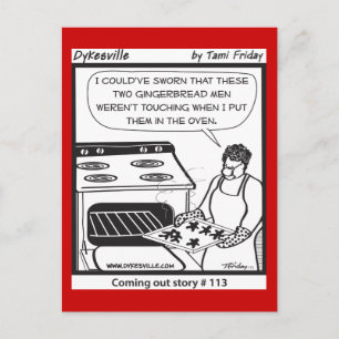 Gay Gingerbrot Men Feiertagspostkarte