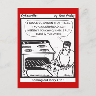 Gay Gingerbrot Men Feiertagspostkarte