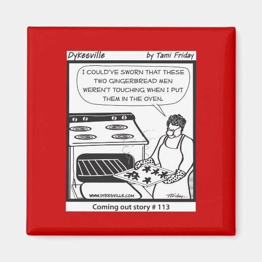 Gay Gingerbrot Men Magnet (Vorne)