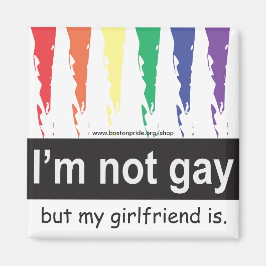 Gay Girlfriend Magnet Square (Vorne)