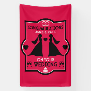 Gay Girls Wedding Day Banner