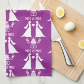 Gay Girls Wedding Day Geschirrtuch (Viertel Falte)