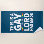 Gay God Made Strandtuch (Vorderseite)