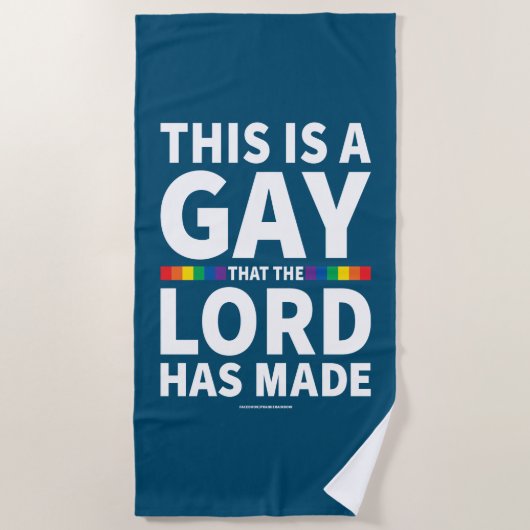 Gay God Made Strandtuch (Vorderseite)
