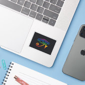 Gay Goth Pride Flag Aufkleber (Laptop mit iPhone)