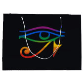 Gay Goth Pride Flag Große Geschenktüte (Rückseite)