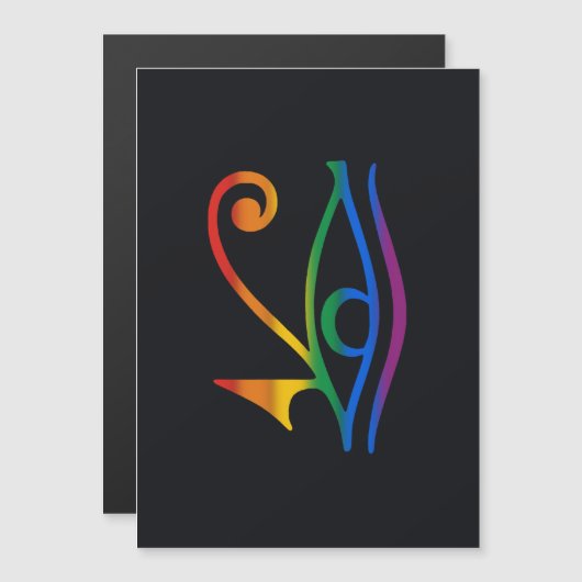 Gay Goth Pride Flag Magneteinladung (Vorne/Hinten)
