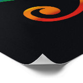 Gay Goth Pride Flag Poster (Ecke)