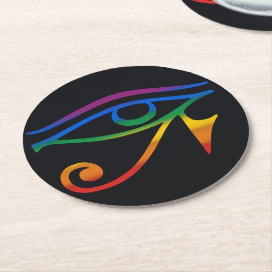 Gay Goth Pride Flag Runder Pappuntersetzer (Angewinkelt)