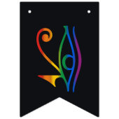 Gay Goth Pride Flag Wimpelkette (Dritte Fahne)