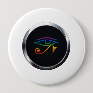 GAY GOTH PRIDE MEDALLION BUTTON