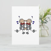 Gay Grooms erster Tanz Einladung (Stehend Vorderseite)