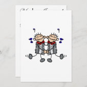 Gay Grooms erster Tanz Einladung (Vorne/Hinten)