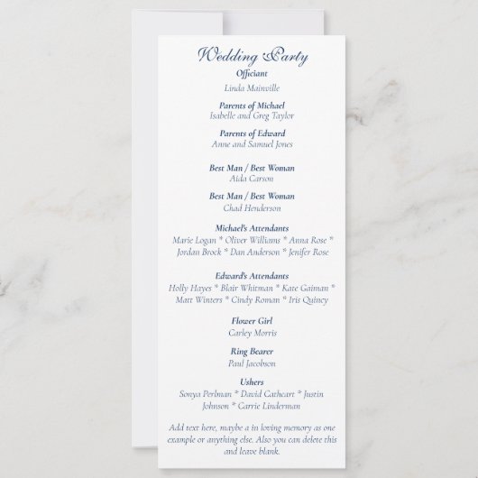 Gay Grooms Regency Blue Rose (Rückseite)