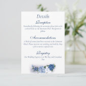 Gay Grooms Regency Blue Rose Begleitkarte (Stehend Vorderseite)