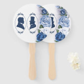 Gay Grooms Regency Blue Rose Fächer (Vorne und Hinten)