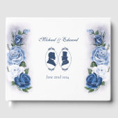 Gay Grooms Regency Blue Rose Gästebuch (Vorderseite)