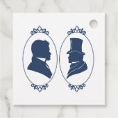 Gay Grooms Regency Blue Rose Geschenkanhänger (Rückseite)