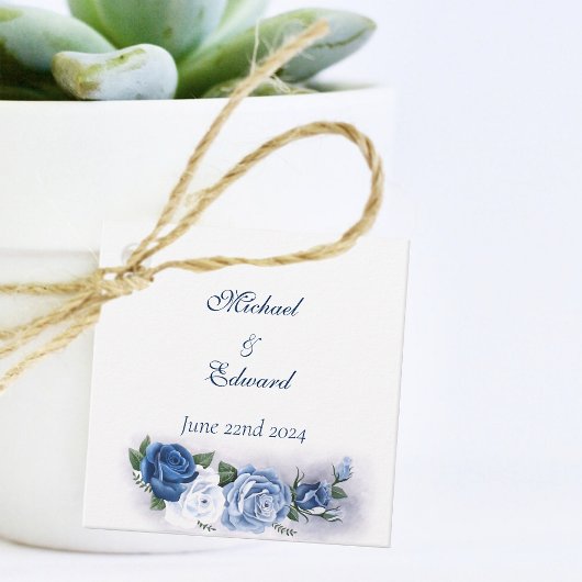 Gay Grooms Regency Blue Rose Geschenkanhänger