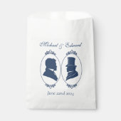 Gay Grooms Regency Blue Rose Geschenktütchen (Vorderseite)