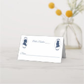 Gay Grooms Regency Blue Rose Platzkarte (Vorderseite)