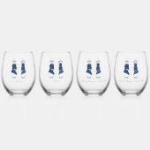 Gay Grooms Regency Blue Rose Weinglas Ohne Stiel (Hinten)