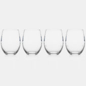 Gay Grooms Regency Blue Rose Weinglas Ohne Stiel (Links)