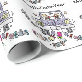 Gay Grooms Wedding Geschenkpapier (Rolleneckpunkt)