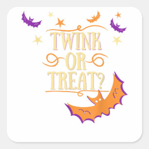 Gay Halloween oder Leckerei Quadratischer Aufkleber