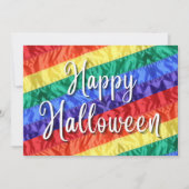 Gay Halloween-Party LGBTQ Regenbogenflagge farbig Einladung (Vorderseite)