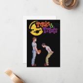 Gay Halloween Tricks and Leckereien Grußkarte, Mitteilungskarte (Vorderseite/Rückseite Beispiel)
