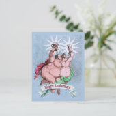 Gay Happy Anniversary Postkarte (Stehend Vorderseite)