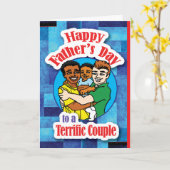 Gay - Happy Vathers Day - Gay Couple 01 Karte (Gelbe Blume)