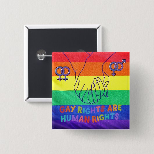 Gay hat Rechte Button (Vorne & Hinten)