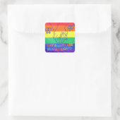 Gay hat Rechte Quadratischer Aufkleber (Tasche)