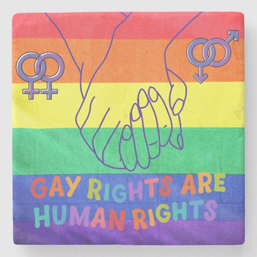 Gay hat Rechte Steinuntersetzer (Vorderseite)