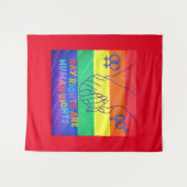 Gay hat Rechte Wandteppich (Vorderseite (Horizontal))