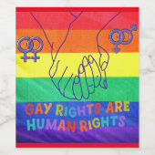 Gay hat Rechte Weinetikett (Einzelnes Label)