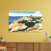 Gay Head Cliffs und Life Rett Station View Leinwanddruck (Insitu (Wohnzimmer))