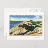 Gay Head Cliffs und Life Rett Station View Postkarte (Vorne/Hinten)