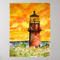 Gay Head Leuchtturm Marthas Weinberg Poster