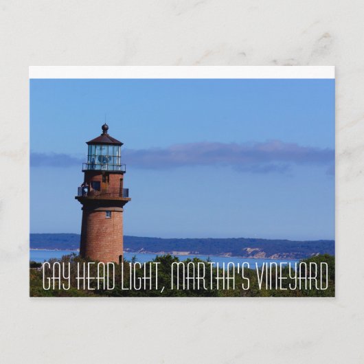 Gay Head Light Martha's Vineyard Postkarte (Vorderseite)