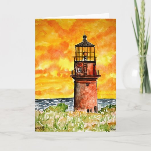gay head lighthouse marthas vineyard Card Karte (Vorderseite)