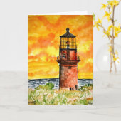 gay head lighthouse marthas vineyard Card Karte (Gelbe Blume)