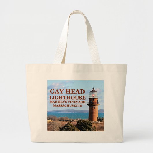 Gay Head Lighthouse, Martha's Vineyard MA Jumbo Stoffbeutel (Vorne)