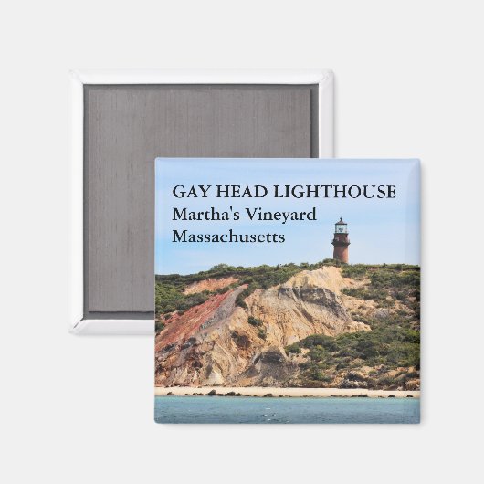 Gay Head Lighthouse, Martha's Vineyard MA Magnet (Vorderseite/Rückseite)