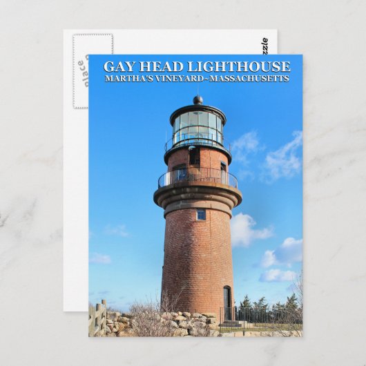 Gay Head Lighthouse, Martha's Vineyard MA Postkarte (Vorne/Hinten)
