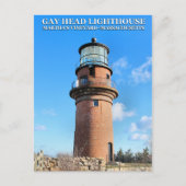 Gay Head Lighthouse, Martha's Vineyard MA Postkarte (Vorderseite)