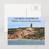 Gay Head Lighthouse, Martha's Vineyard MA Postkarte (Vorne/Hinten)