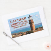 Gay Head Lighthouse, Martha's Vineyard MA Rechteckiger Aufkleber (Umschlag)